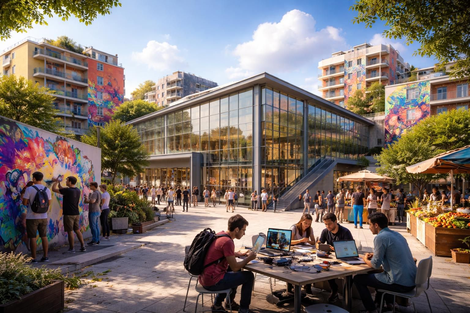 découvrez comment un quartier sensible à montpellier se transforme en un véritable centre de culture et d'innovation, alliant dynamisme social et créativité.