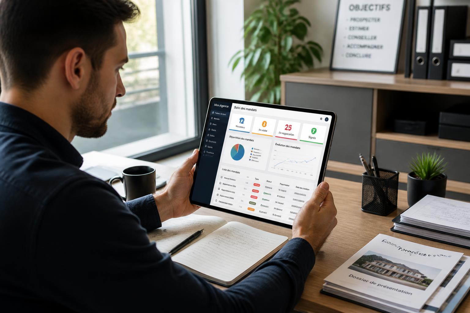 optimisez la prospection et le suivi des mandats avec une tablette samsung, pour une organisation efficace et mobile de vos tâches.