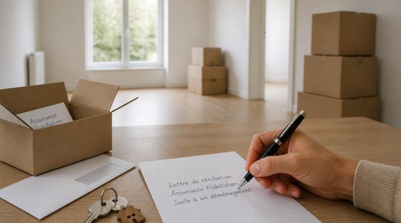 modèle de lettre de résiliation d'assurance habitation à utiliser après un déménagement pour mettre fin à votre contrat en toute simplicité et respecter les délais légaux.