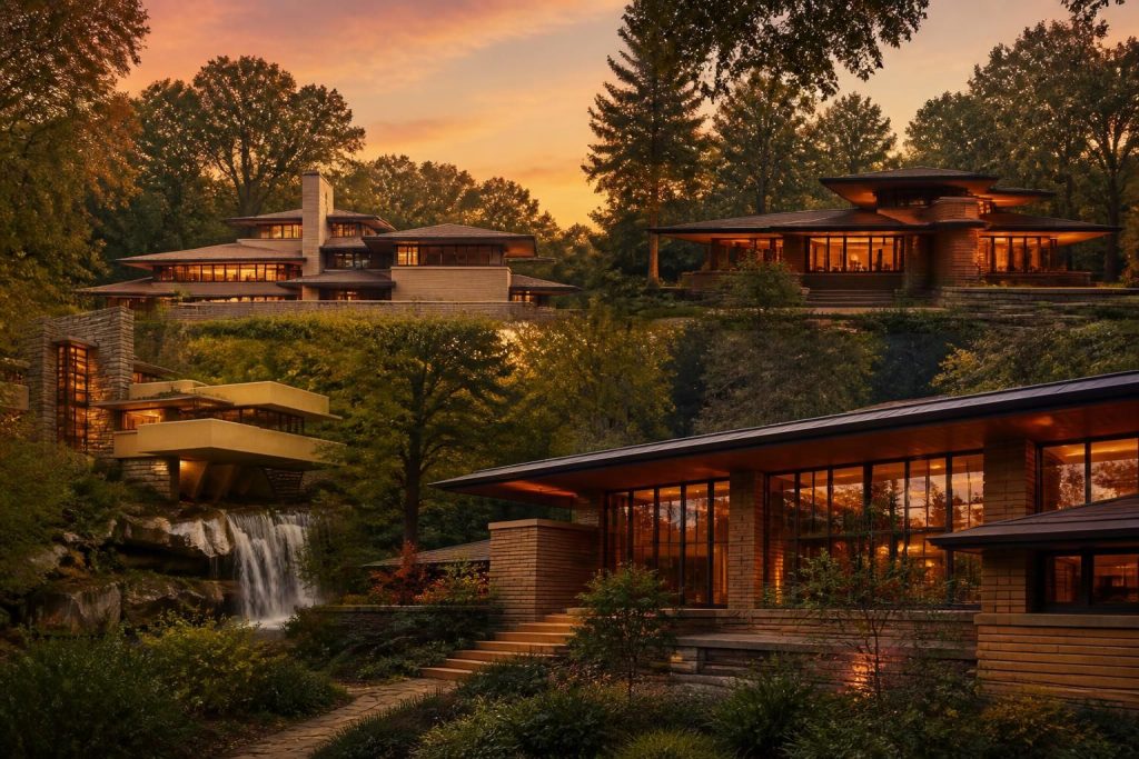 découvrez les maisons et studios conçus par frank lloyd wright, un hommage à l'ingéniosité et au génie architectural de l'un des plus grands architectes du xxe siècle.